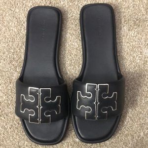 Tory Burch Double-T Leather Sport Slide Sandal (Women)